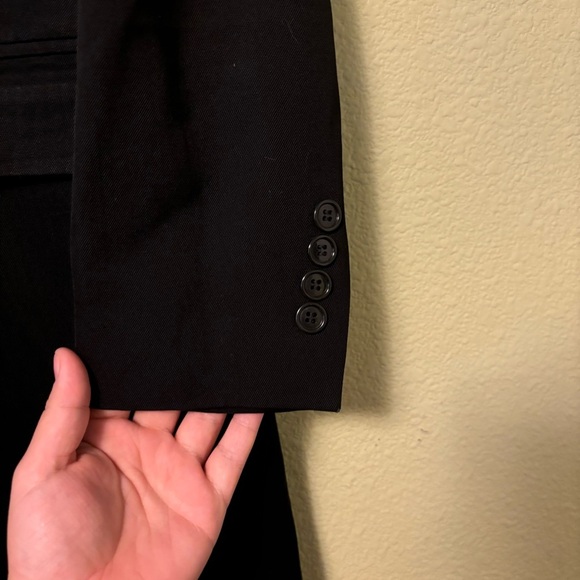 Vintage Hawksley and Wight Women’s 100% Wool Jacket Blazer Black Size 6 - Picture 5 of 6